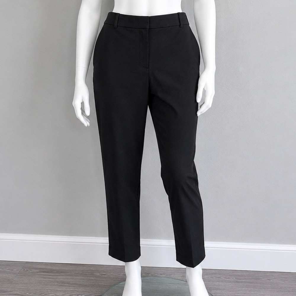 H&M Womens‎ Trousers Black Elastic Waist Slim Ankle Professional 18